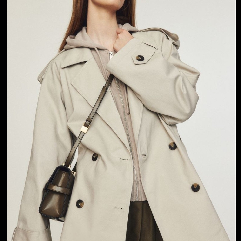 Women's Beige Trench Coat H&M Size M BRAND NEW